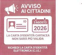 Scadenza delle carte di identità rilasciate su modello cartaceo
